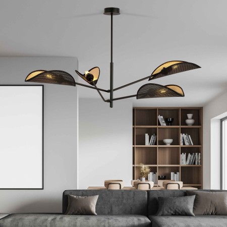 czarno - złota LAMPA SUFITOWA  VENE 4 BLACK/GOLD