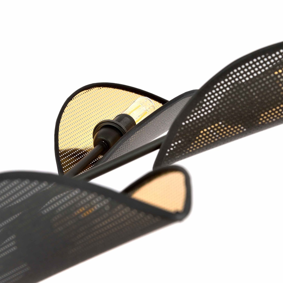 czarno - złota LAMPA SUFITOWA  VENE 4 BLACK/GOLD