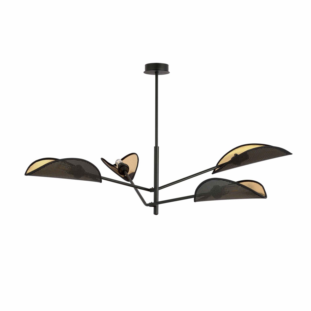 czarno - złota LAMPA SUFITOWA  VENE 4 BLACK/GOLD