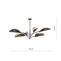czarno - złota LAMPA SUFITOWA  VENE 6 BLACK/GOLD