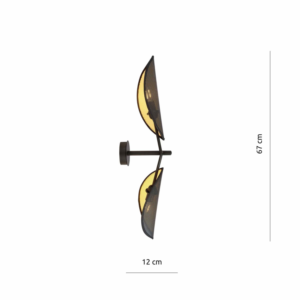 czarno - złoty KINKIET VENE K2 BLACK/GOLD