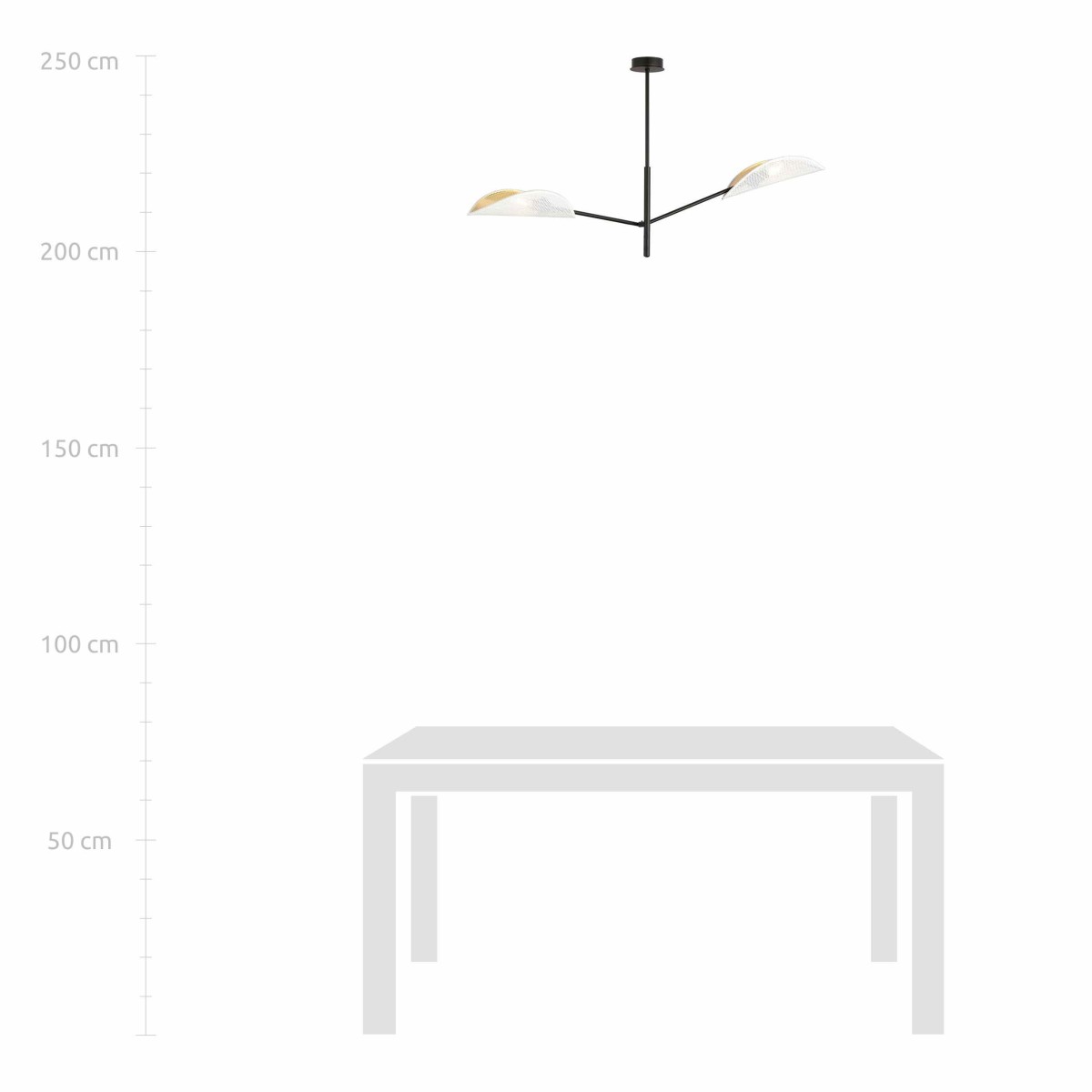 biało - złota LAMPA SUFITOWA  VENE 2 WHITE/GOLD