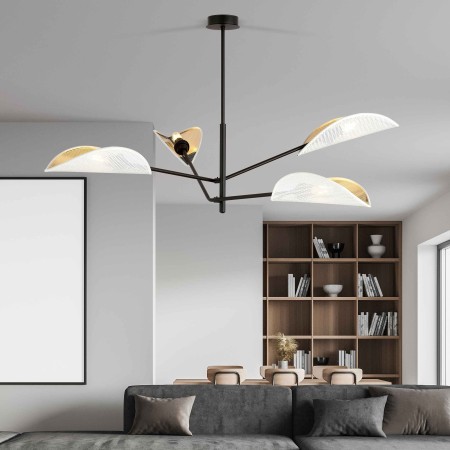 biało - złota LAMPA SUFITOWA  VENE 4 WHITE/GOLD