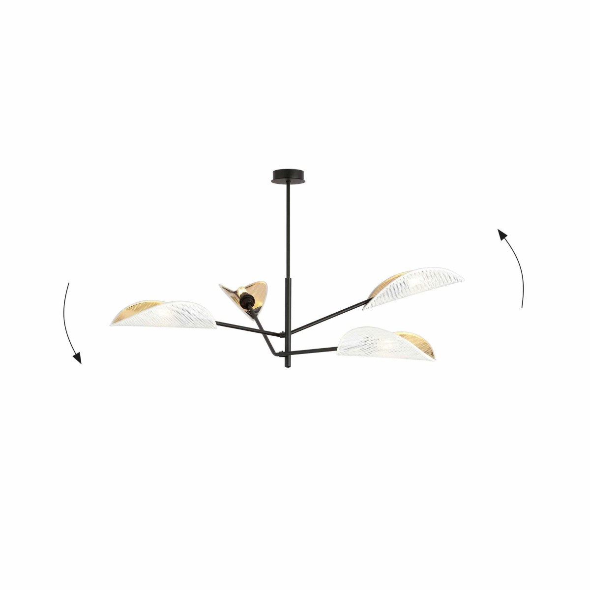 biało - złota LAMPA SUFITOWA  VENE 4 WHITE/GOLD