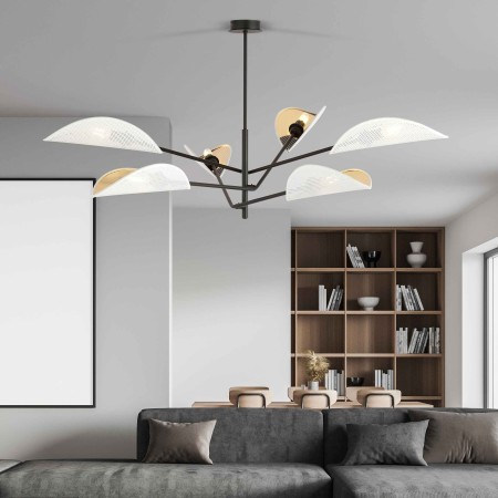 biało - złota LAMPA SUFITOWA  VENE 6 WHITE/GOLD