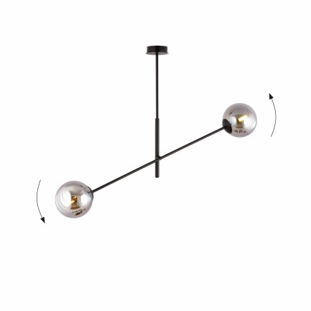 grafitowa LAMPA WISZĄCA LINEAR 2 BLACK/GRAFIT