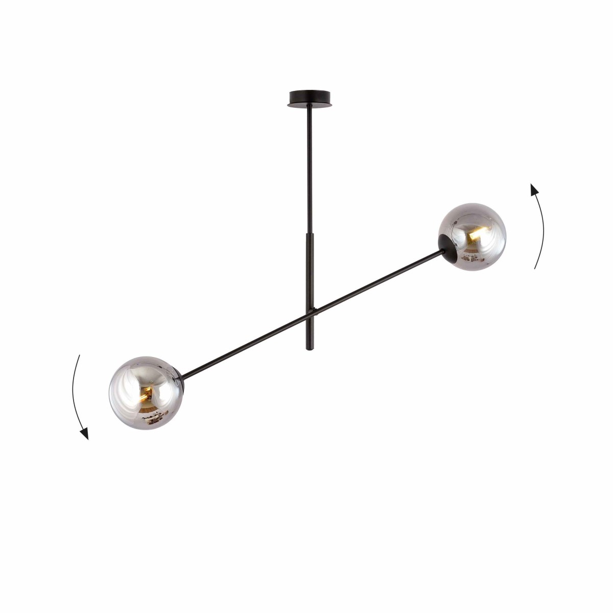 grafitowa LAMPA WISZĄCA LINEAR 2 BLACK/GRAFIT