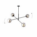 grafitowa LAMPA WISZĄCA LINEAR 4 BLACK/GRAFIT