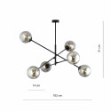 grafitowa LAMPA WISZĄCA LINEAR 6 BLACK/GRAFIT