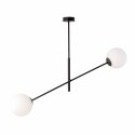 biała LAMPA WISZĄCA LINEAR 2 BLACK/OPAL