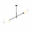 biała LAMPA WISZĄCA LINEAR 2 BLACK/OPAL