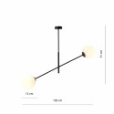 biała LAMPA WISZĄCA LINEAR 2 BLACK/OPAL