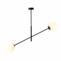 biała LAMPA WISZĄCA LINEAR 2 BLACK/OPAL