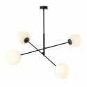biała LAMPA WISZĄCA LINEAR 4 BLACK/OPAL