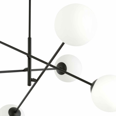 biała LAMPA WISZĄCA LINEAR 6 BLACK/OPAL