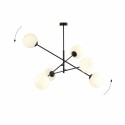biała LAMPA WISZĄCA LINEAR 6 BLACK/OPAL