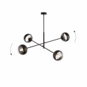 transparenta z czarnym paskiem LAMPA WISZĄCA LINEAR 4 BLACK/STRIPE