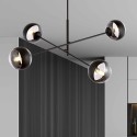 transparenta z czarnym paskiem LAMPA WISZĄCA LINEAR 4 BLACK/STRIPE