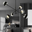 transparenta z czarnym paskiem LAMPA WISZĄCA LINEAR 6 BLACK/STRIPE