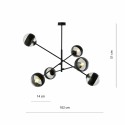 transparenta z czarnym paskiem LAMPA WISZĄCA LINEAR 6 BLACK/STRIPE
