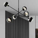 transparenta z czarnym paskiem LAMPA WISZĄCA LINEAR 6 BLACK/STRIPE