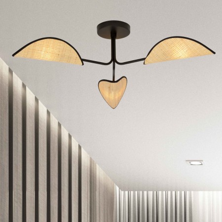 rattanowa LAMPA SUFITOWA  GOMEZ 3 RATTAN