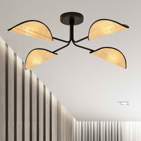 rattanowa LAMPA SUFITOWA  GOMEZ 4 RATTAN