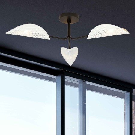 biało - złota LAMPA SUFITOWA  GOMEZ 3 WHITE/GOLD