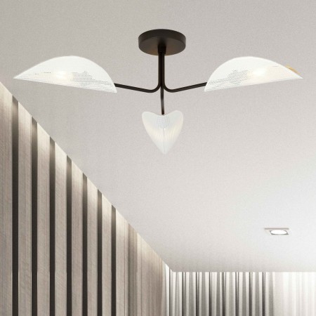 biało - złota LAMPA SUFITOWA  GOMEZ 3 WHITE/GOLD