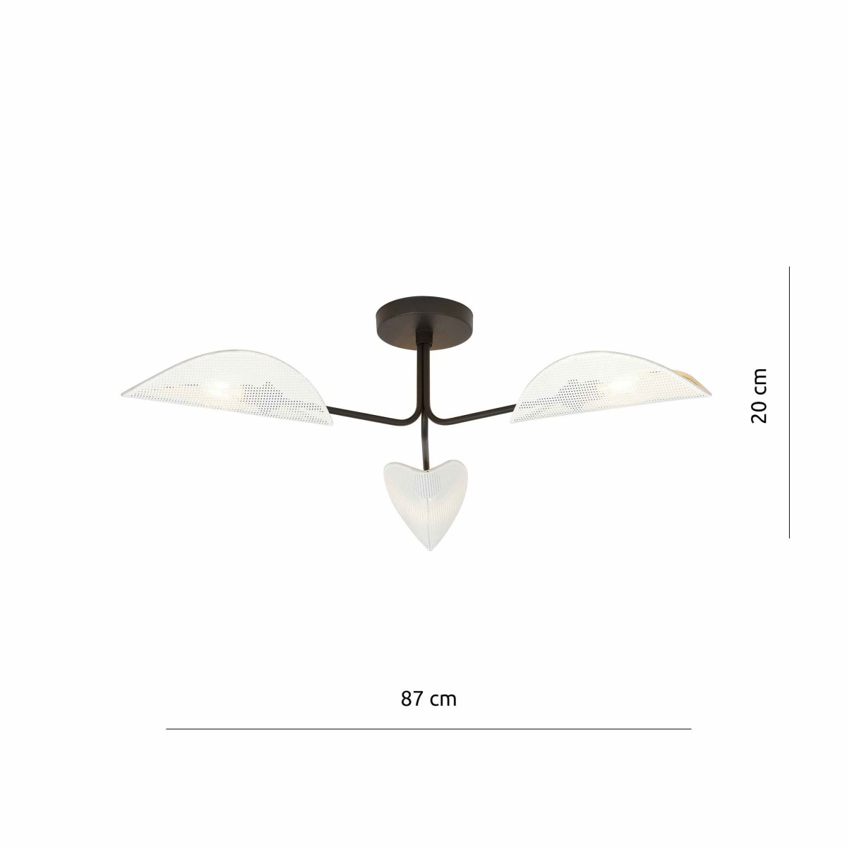 biało - złota LAMPA SUFITOWA  GOMEZ 3 WHITE/GOLD