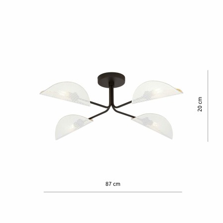 biało - złota LAMPA SUFITOWA  GOMEZ 4 WHITE/GOLD