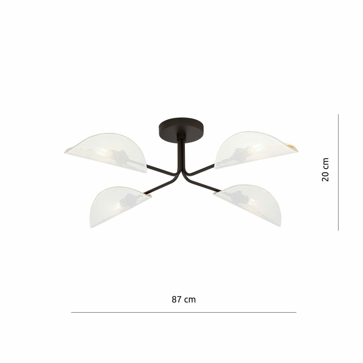 biało - złota LAMPA SUFITOWA  GOMEZ 4 WHITE/GOLD