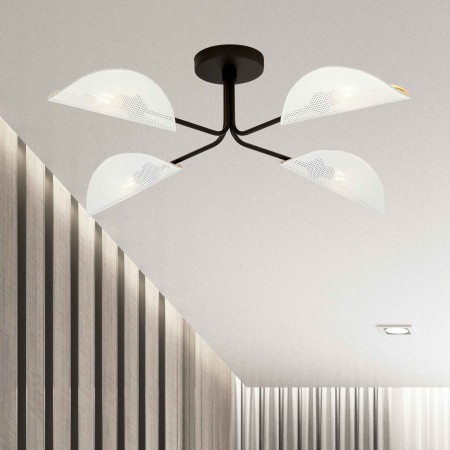 biało - złota LAMPA SUFITOWA  GOMEZ 4 WHITE/GOLD
