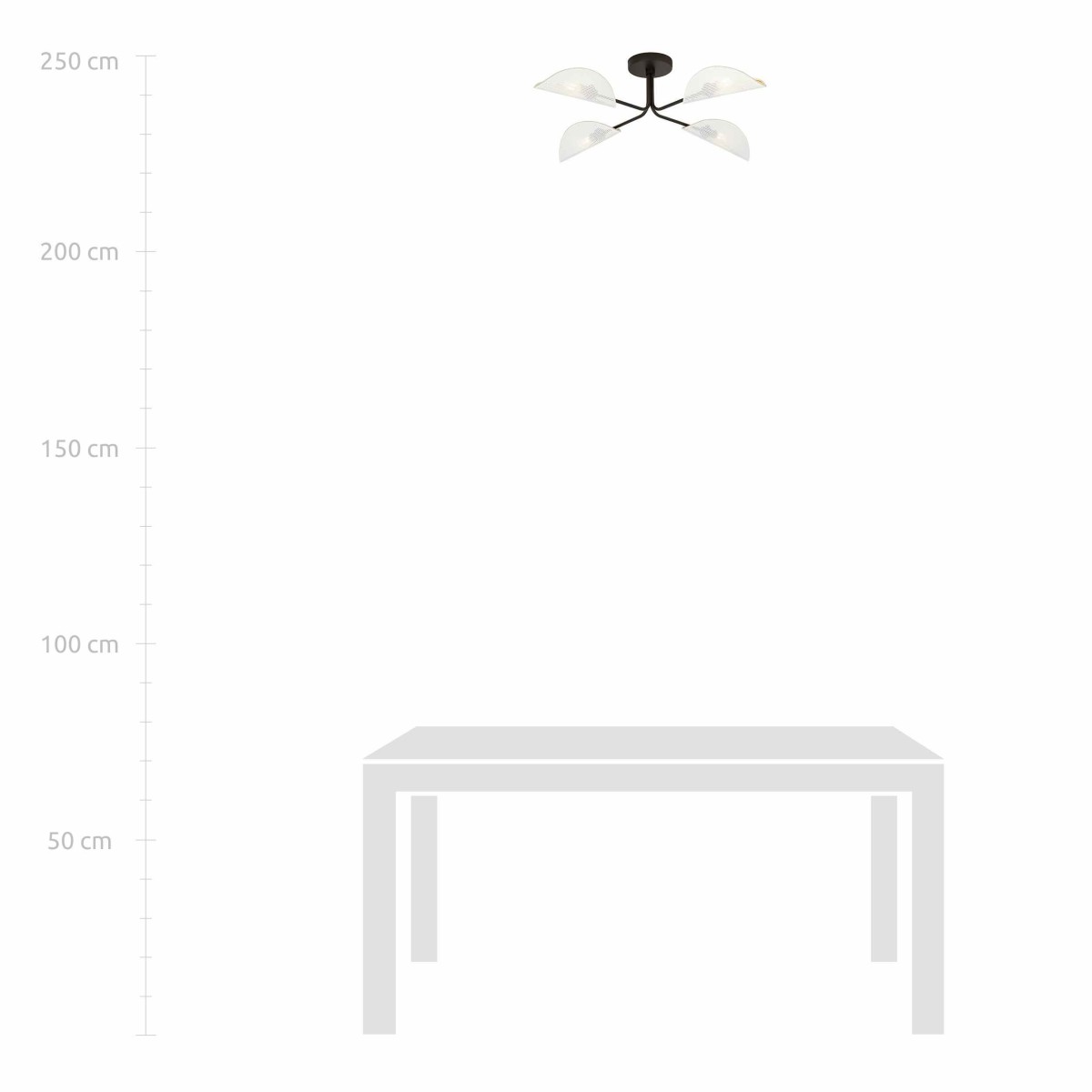 biało - złota LAMPA SUFITOWA  GOMEZ 4 WHITE/GOLD