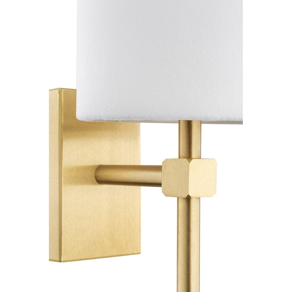 Argon ABRUZZO 8034 kinkiet z białym, welurowym abażurem