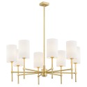 Argon ABRUZZO 5051 żyrandol z welurowymi, białymi abażurami i złotym wykończeniem