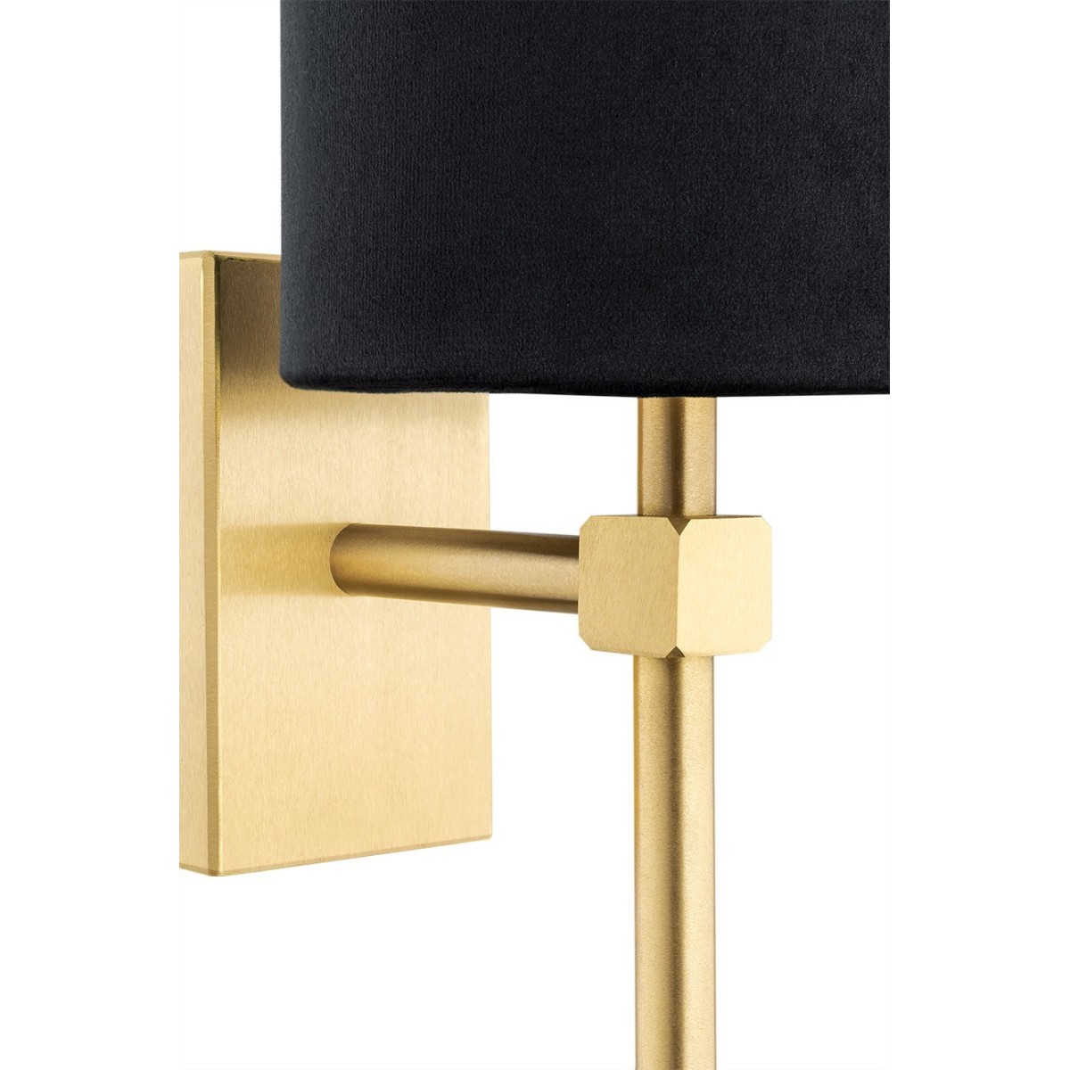 Argon ABRUZZO 8035 kinkiet z czarnym, welurowym abażurem