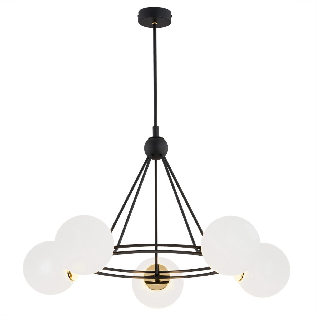 Argon AMALFI 2119 lampa wisząca z kulistymi, mlecznymi kloszami