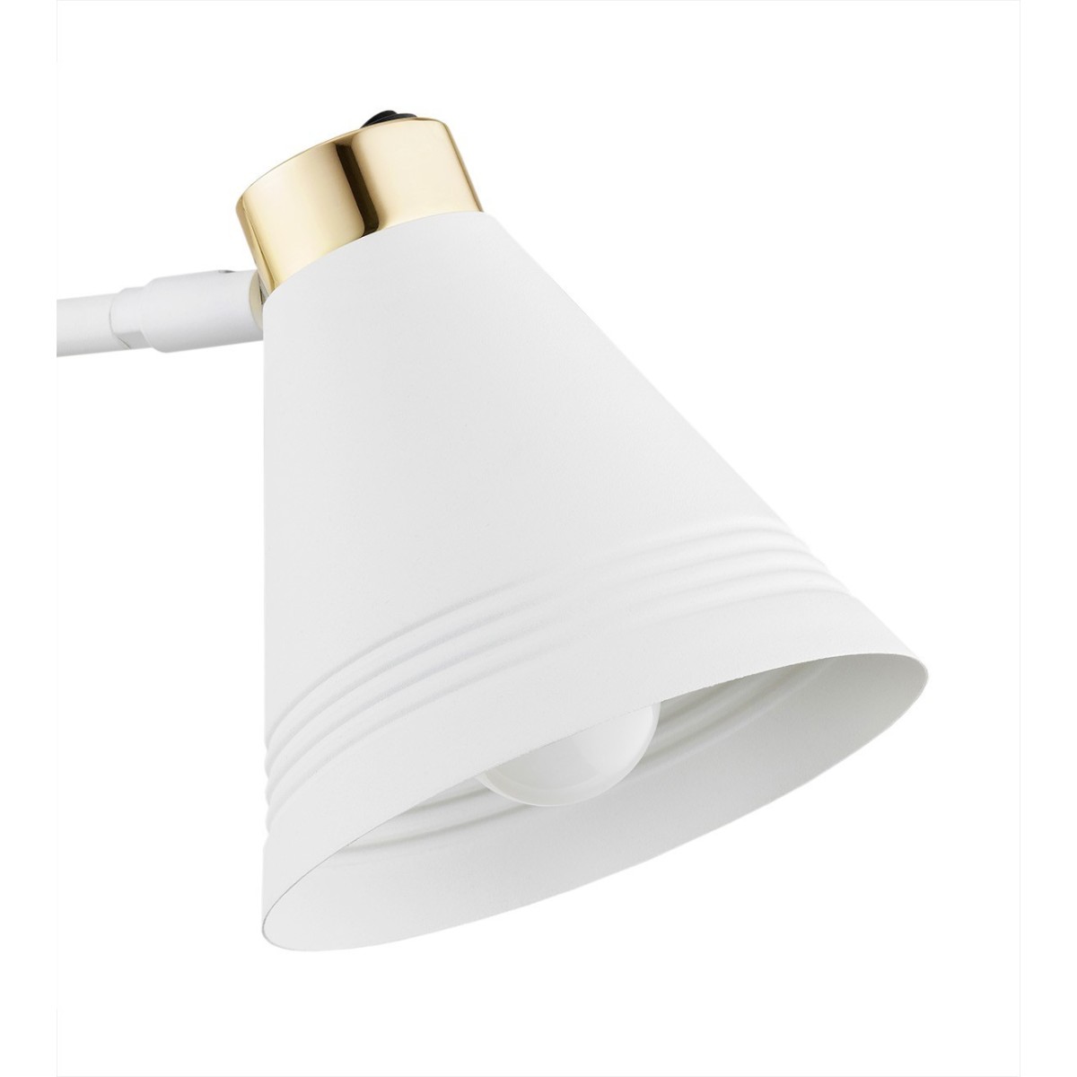 Argon AVALONE 8007 ruchomy biały kinkiet z elementami mosiądzowanymi