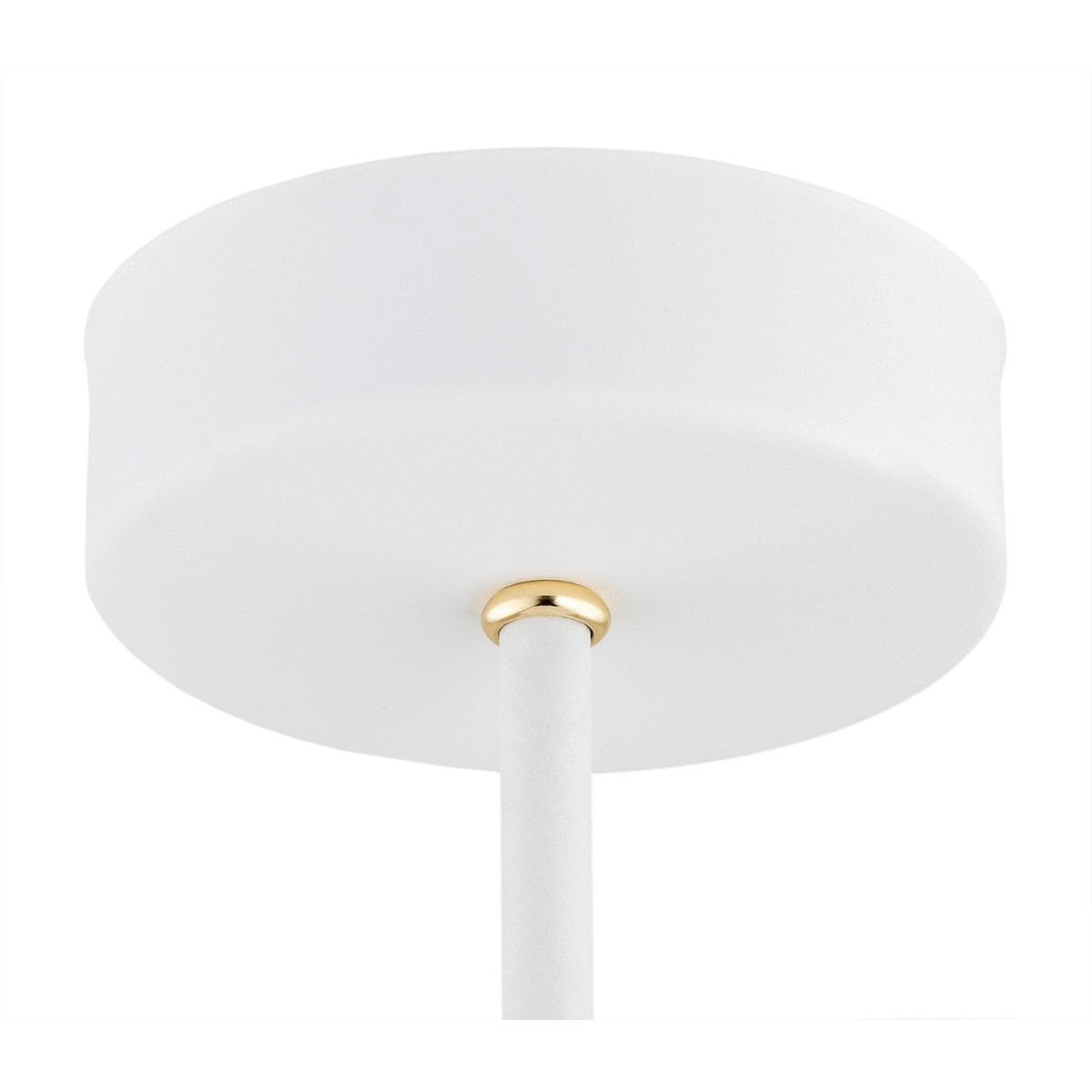 Argon CHARLOTTE 6148 biała lampa wisząca z elementami mosiądzowanymi