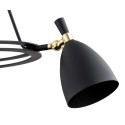 Argon CHARLOTTE 6149 czarna lampa wisząca z elementami mosiądzowanymi