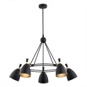 Argon CHARLOTTE 2118 czarna lampa wisząca z elementami mosiądzowanymi