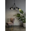 Argon CHARLOTTE 2118 czarna lampa wisząca z elementami mosiądzowanymi