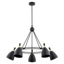 Argon CHARLOTTE 2118 czarna lampa wisząca z elementami mosiądzowanymi