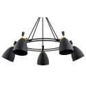 Argon CHARLOTTE 2118 czarna lampa wisząca z elementami mosiądzowanymi