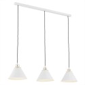 Argon ORTE 6173 biała lampa wisząca z elementami mosiądzowanymi
