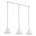 Argon ORTE 6173 biała lampa wisząca z elementami mosiądzowanymi