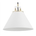 Argon ORTE 6173 biała lampa wisząca z elementami mosiądzowanymi