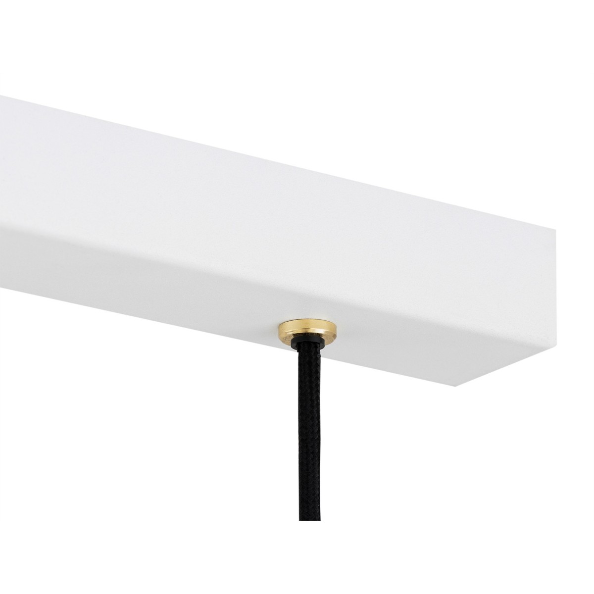 Argon ORTE 6173 biała lampa wisząca z elementami mosiądzowanymi