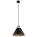 Argon ORTE 4915 czarna lampa wisząca z elementami mosiądzowanymi